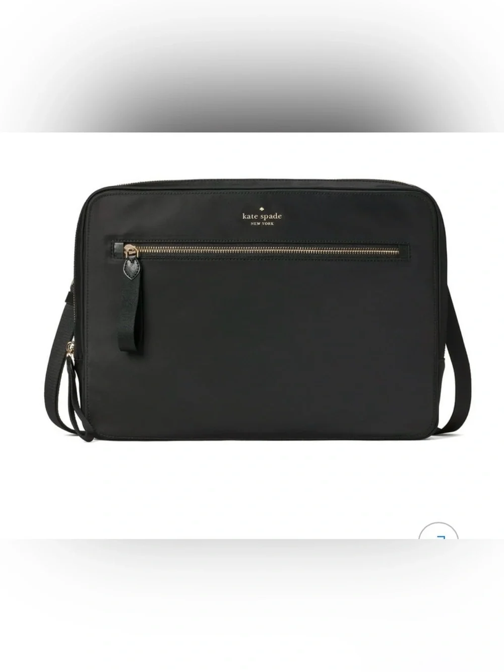 Kate Spade New York Women's Chelsea Nylon Laptop Messenger Handbag (Black NWOT